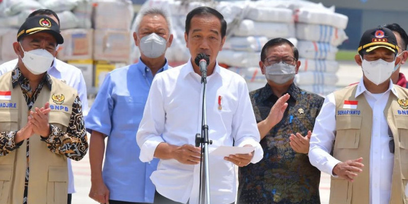 Presiden Joko Widodo saat melepas bantuan Indonesia untuk Pakistan/Dok: Artha Graha Peduli