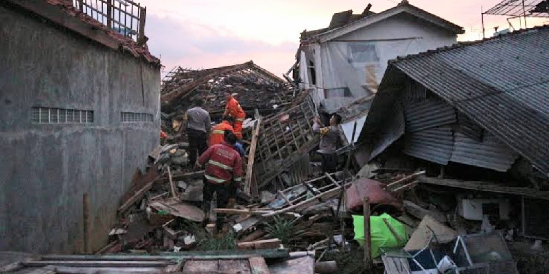 Gempa bumi di Cianjur (21/11/2022)/ AP