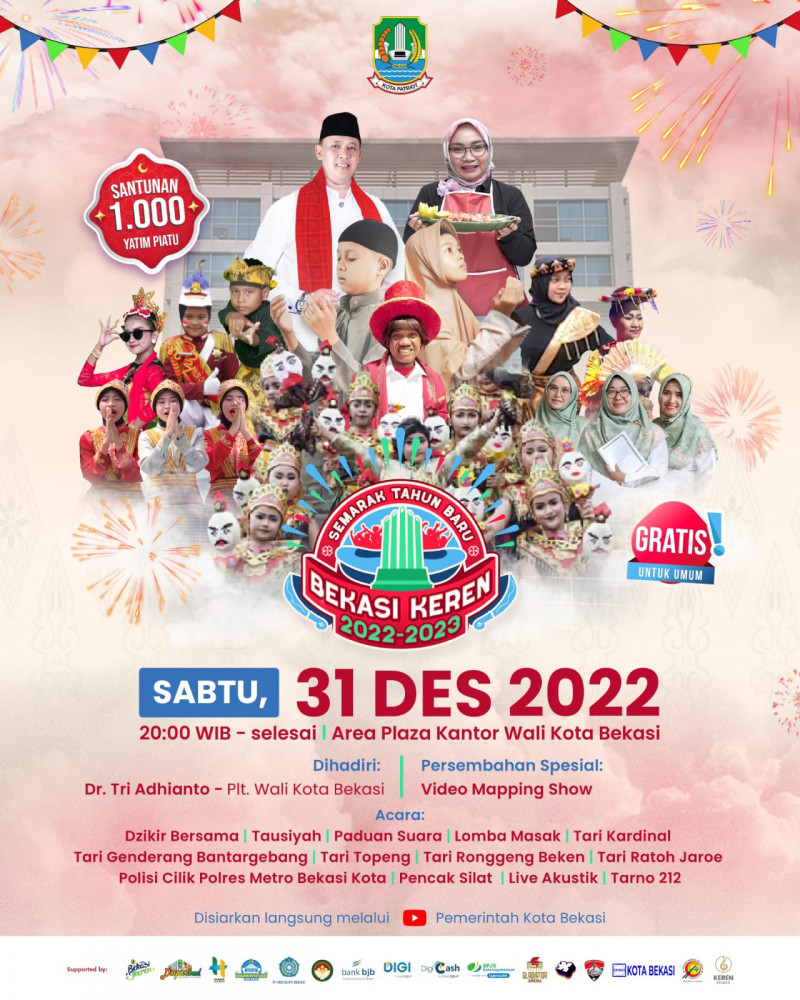 Semarak Bekasi Keren akan digelar untuk menyambut Tahun Baru 2023/Dok Pemkot Bekasi
