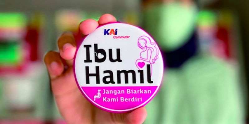 PIN ibu hamil yang resmi dikeluarkan oleh PT KAI memiliki logo PT KAI atau Commuterline/Net
