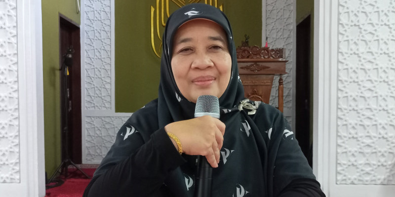 Ustadzah Siti Fatiyah saat memberikan tausiah di acara Hijabers Community, Sabtu (21/1)/Farah.id