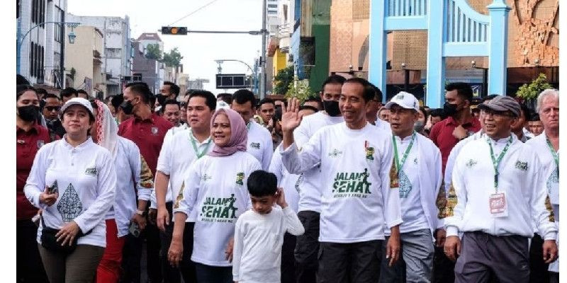 Serunya jalan sehat di Solo/ ANTARA