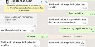  Ini Ciri Pesan yang Mengandung Aplikasi Penipuan Berkedok Undangan Nikah