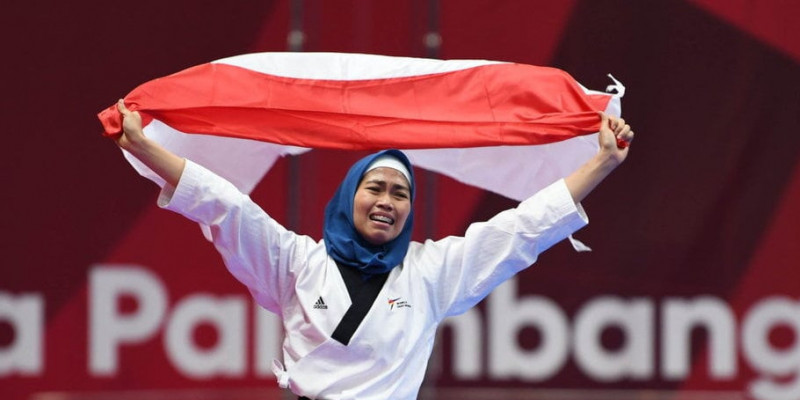 Defia Rosmaniar, juara pertama pomsae tunggal putri Asian Games 2018/Net