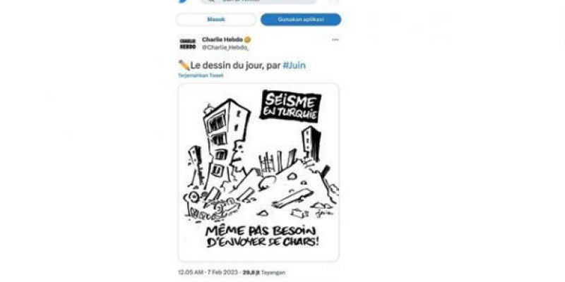 Provokasi Charlie Hebdo di tengah musibah gempa/Net