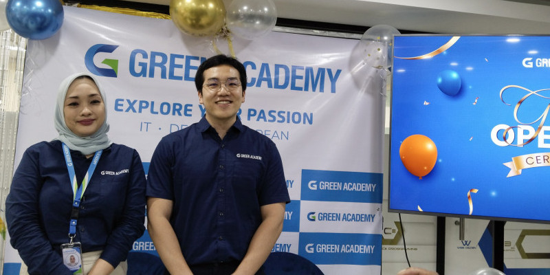 President Director Green Academy Indonesia Mr Sangyun Kim saat grand opening Green Academy/Farah.id