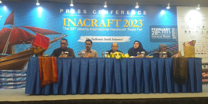 Konferensi Pers INACRAFT 2023 di Kakatua Room, Jakarta Convention Center, Selasa (28/2)/Farah.id