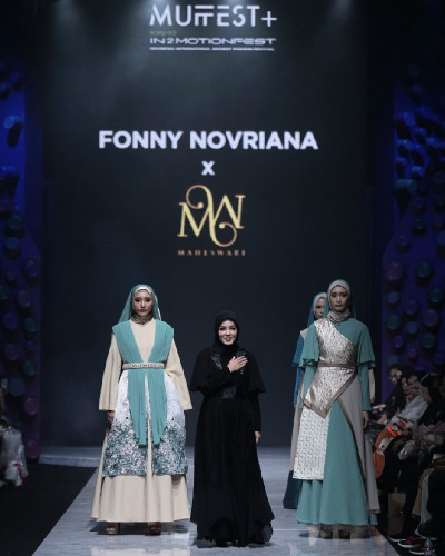 Fonny Novriana x MAHESWARI Menangkan Best Concept Community Class Islamic Fashion Institute 2023