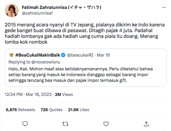 Peristiwa 7 tahun silam yang jadi viral/ @zahratunnisaf