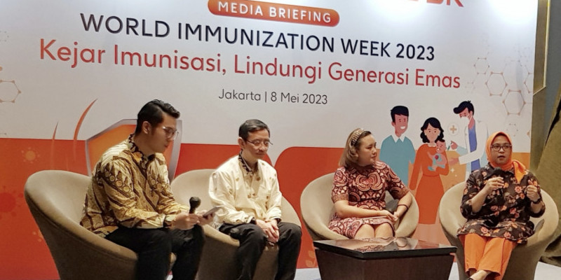 Pembicara dalam Media Briefing World Immunization Week 2023, Senin (8/5/2023)/Ist