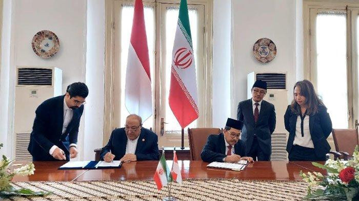 Penandatanganan nota kesepahaman kerja sama antara Indonesia dengan Pemerintah Republik Islam Iran/Net