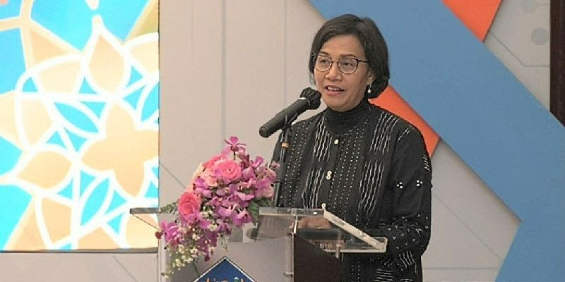 Sri Mulyani dalam halal bihalal DWP Kemenkeu 2023/ @srimulyani