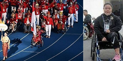 Bangganya Lifter Muda Dwiska Afrilia Maharani Jadi Pembawa Bendera Merah Putih di Pembukaan ASEAN Para Games 2023