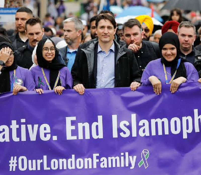PM Justin Trudeau dalam kampanye menolak Islamofobia/ Net