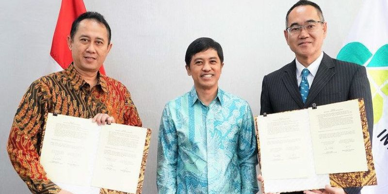 Penandatanganan MoU antara Wamenkes Prof dr Dante Saksono Harbuwono dengan Medipolis Medical Research Institute Jepang terkait pengembangan terapi proton untuk layanan kanker di Indonesia/Net