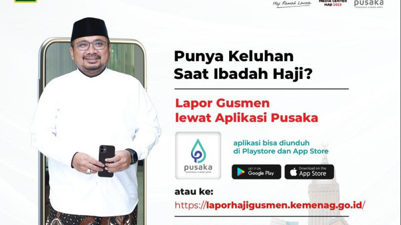 Aplikasi Lapor Gusmen, memudahkan jemaah untuk menyampaikan permasalahan yang dihadapi selama menjalankan ibadah/Net