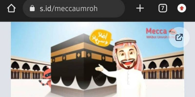 Layanan Mecca WABot yang dapat memudahkan jemaah haji dan umroh menunaikan kewajibannya/Net 