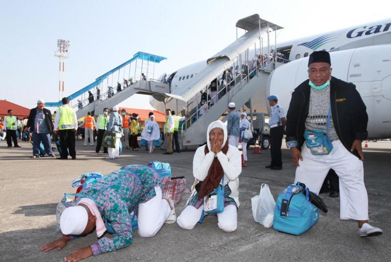 Sejumlah jemaah haji sudah tiba kembali di Tanah Air/Net