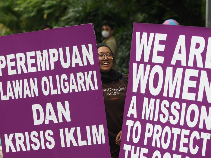 Aksi warga menginginkan adanya kesetaraan gender saat Hari Perempuan Sedunia/Net