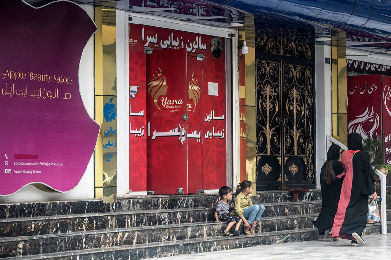 Salah satu salon kecantikan di Afghanistan/Net
