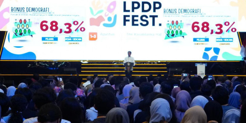 Presiden Jokowi di hadapan pengunjung LPDP Festival 2023/Kemenag