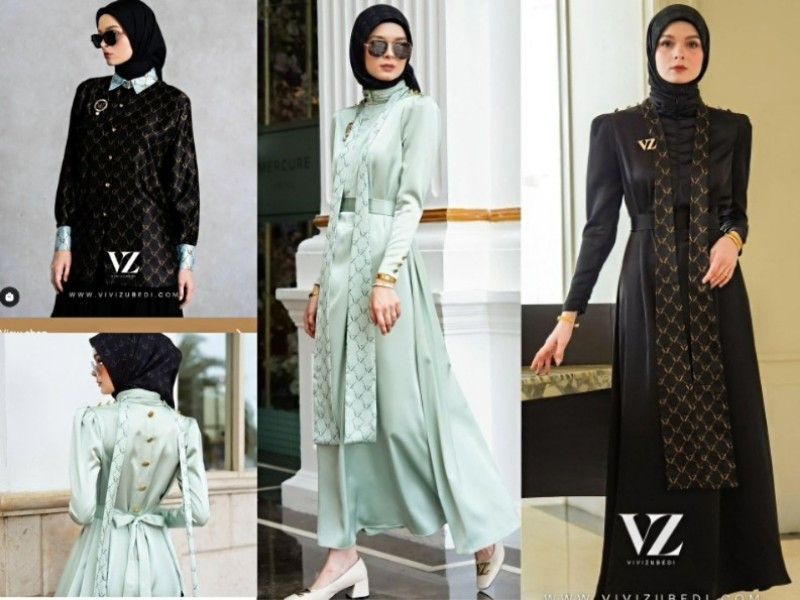 Puff Dress & Monogram Two Tone Shirt by VZ/@vivizubedi