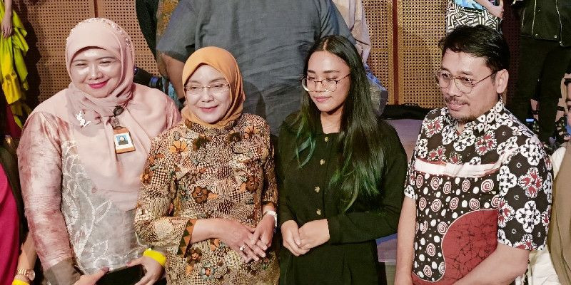 Dirjen Pendidikan Vokasi Kemendikbudristek Kiki Yuliati (kedua dari kiri) saat media gathering Front Row Paris & IN2MF in Paris (24/8/2023)/Farah