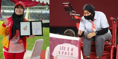 Apa Kabar Qomarul Lailiah, Guru Bahasa Inggris SD di Surabaya yang Jadi Wasit Badminton Olimpiade Tokyo 2020