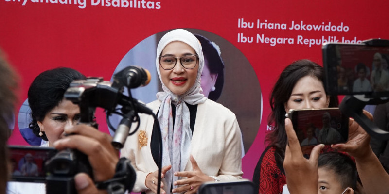 Stafsus Presiden Angkie Yudistia dalam acara “Pemenuhan Hak Anak Penyandang Disabilitas” (26/8/23)/Ist.