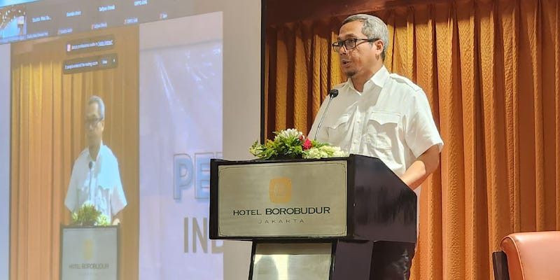 Dirjen Informasi dan Komunikasi Publik (IKP) Kementerian Kominfo, Usman Kansong, pada Peluncuran Hasil Survei Indeks Kemerdekaan Pers 2023 di Hotel Borobudur, Jakarta, Kamis (31/8)./Farah.id
