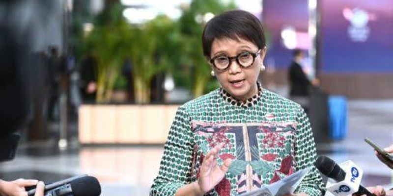 Menteri Luar Negeri Retno Marsudi, saat memberikan keterangan pers di sela-sela KTT ASEAN ke-43 di JCC, Jakarta/Net