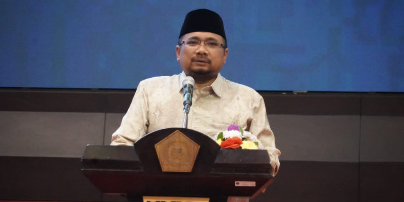 Menteri Agama Yaqut Cholil Qoumas saat peresmian 29 gedung SBSN di Soreang, Bandung (6/9)/Dok. Kemenag