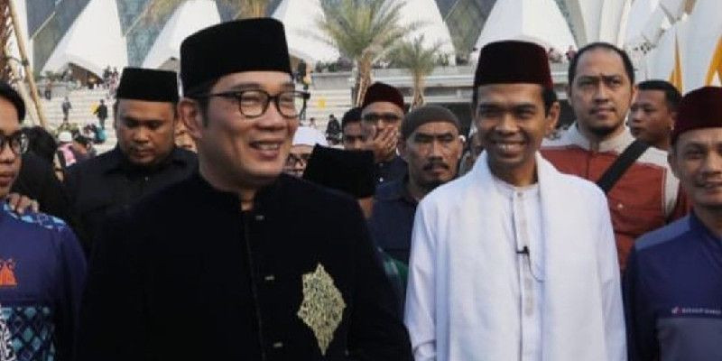 Kang Emil bersama Ust. Abdul Somad saat kajian subuh di Masjid Al Jabbar Juni 2023/@ridwankamil