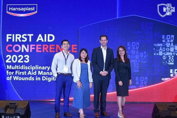Para pembicara dalam First Aid Conference 2023 yang diselenggarakan di Plaza UOB Thamrin, Jakarta Pusat, Selasa (12/9)/Ist