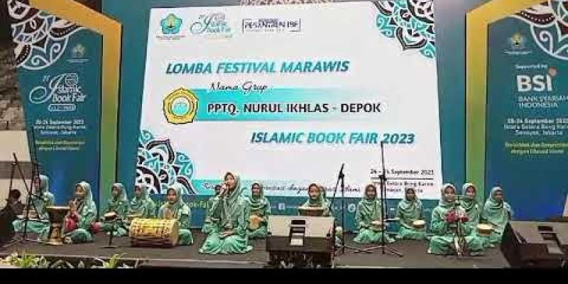 Salah satu finalis lomba marawis di Islamic Book Fair 2023, Istora GBK Senayan, Jakarta/Net
