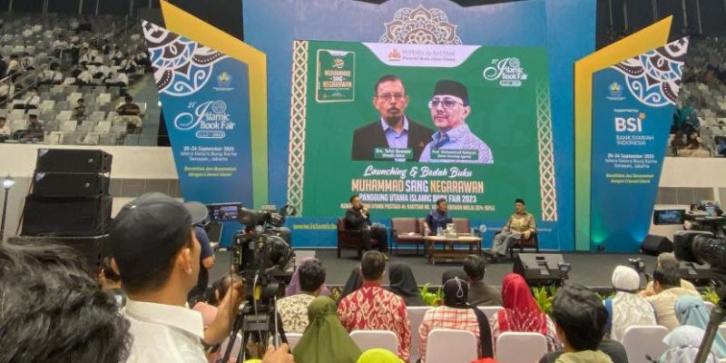 Peluncuran buku Muhammad Sang Negarawan di IBF 2023/Net