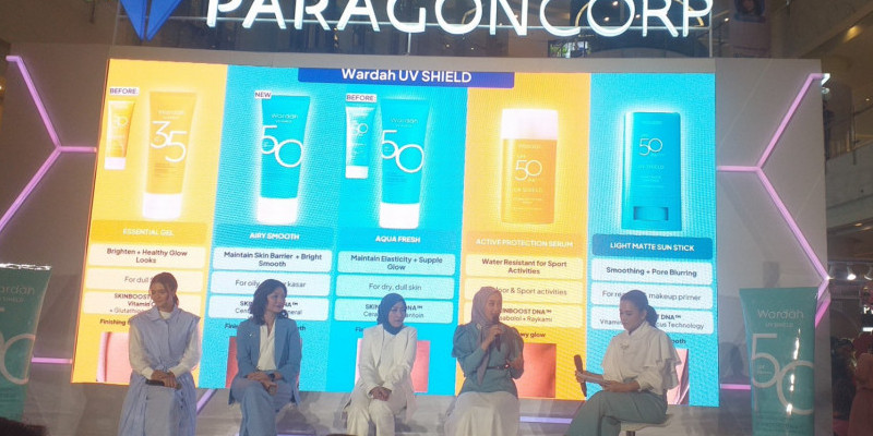 Launching Wardah Sunscreen di Central Park Mall, Jakarta Barat, Rabu (27/9)/Farah