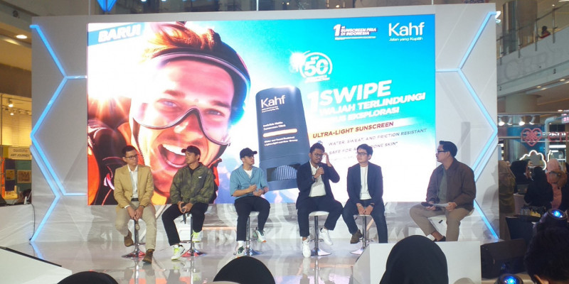 Launcing Kahf moisturizer dan sunscreen stik di Central Park Mall Jakarta, Jumat (29/9)/Farah