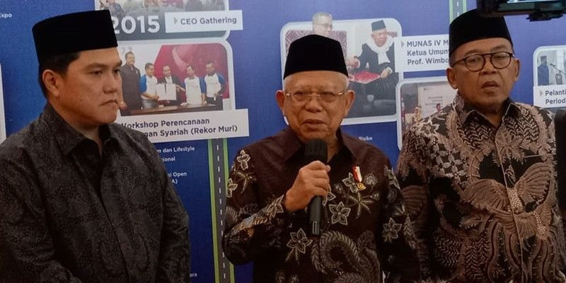 Wapres Ma'ruf Amin dalam Munas VI MES di Jakarta (1/10)/RMOL