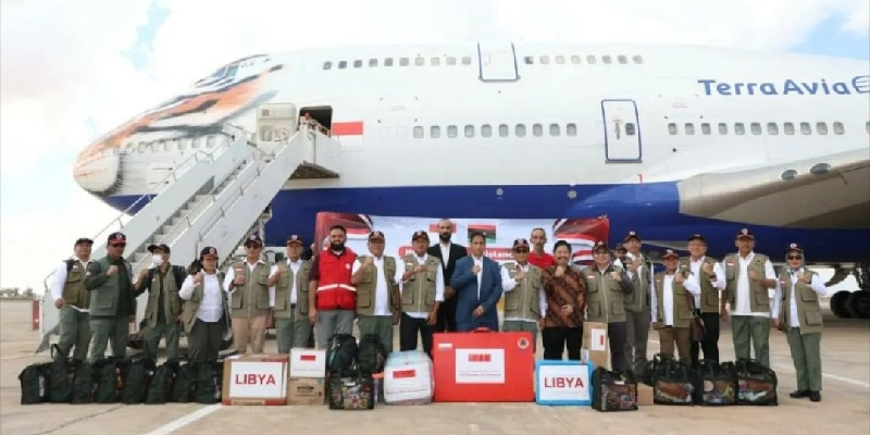 Bantuan kemanusiaan dari Indonesia untuk Libya tiba di Benghazi (2/10)/BNPB