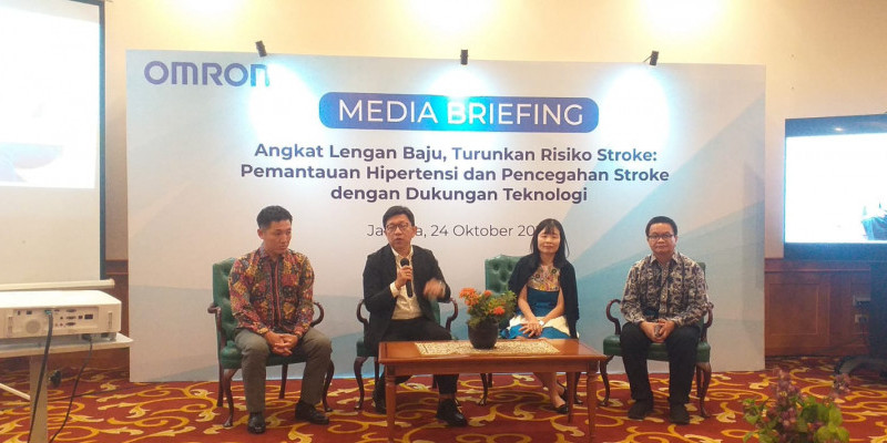 Media briefing Omron Healthcare Indonesia di Ruang Serbaguna Menara Bidakara 1, Jakarta, Selasa (24/10)/Farah