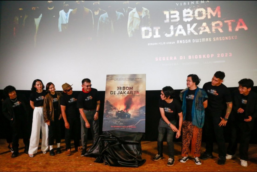 Visinema Pictures merilis teaser poster dan first look video film <i>13 BOM DI JAKARTA</i> di XXI Plaza Senayan, Jakarta, Kamis (26/10)/Tabloid Bintang