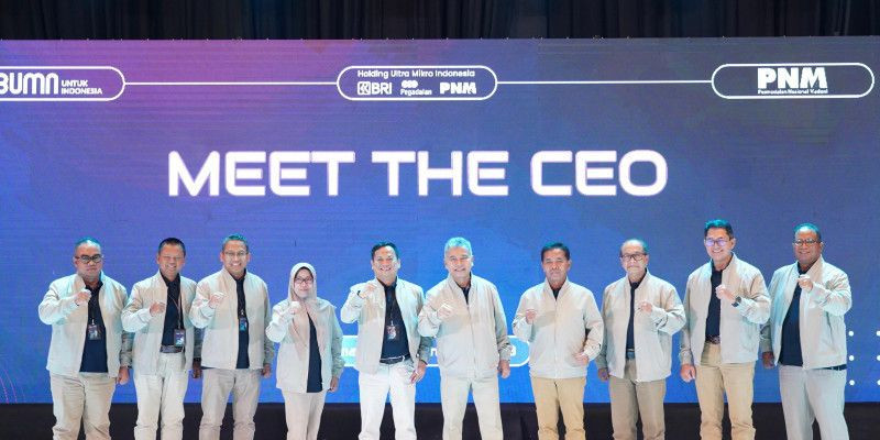 Direktur Utama PNM dan jajaran Holding Ultra Mikro di acara MEET THE CEO (15/12)/Dok. PNM