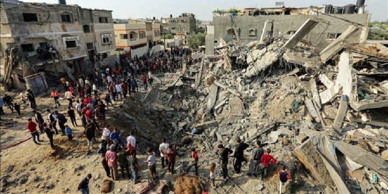 Kondisi gedung-gedung hancur di Gaza/ANADOLU