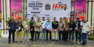 HPN 2024 di Kawasan CFD, PWI dan Yayasan BUMN Ajak Masyarakat Tanam Pohon dan Hijaukan Bumi