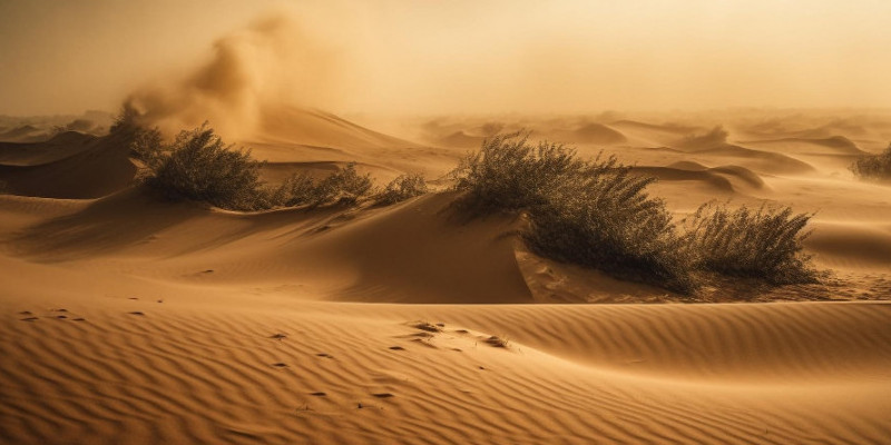 Ilustrasi angin di padang pasir/Freepik