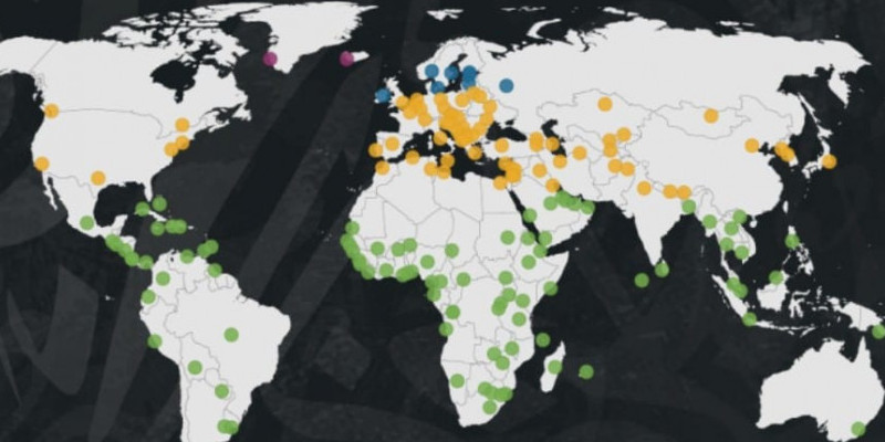 Ilustrasi peta dunia yang menunjukkan waktu puasa/Al Jazeera