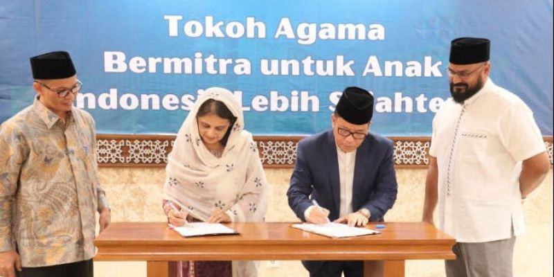 Penandatanganan MoU Kemenag RI & UNICEF (27/3)/Kemenag