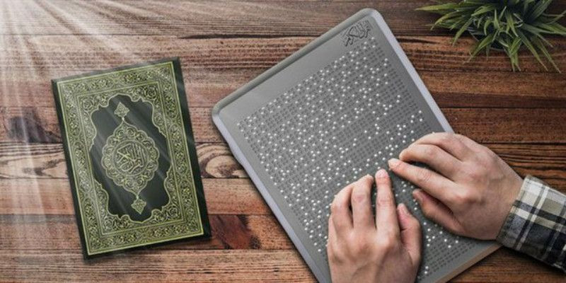 Ilustrasi Qur'an Braille digital/Arab News