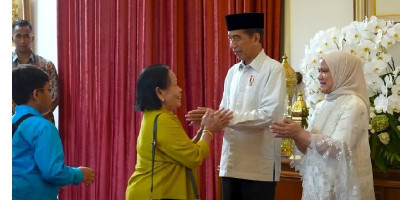 Presiden Joko Widodo dan Ibu Negara Rayakan Idulfitri 1445 H dengan <i>Open House</i> di Istana Negara